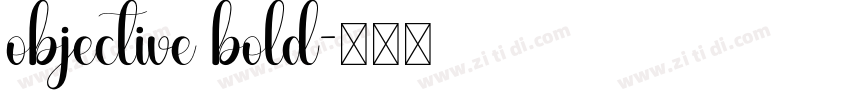 objective bold字体转换
